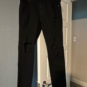 Hollister Men's Black Straight Jeans